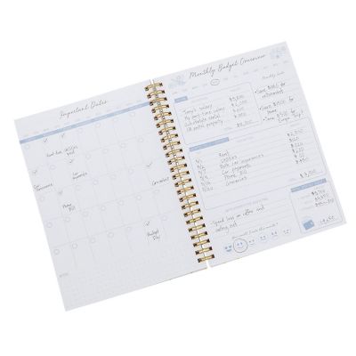 Budget Tracker Spiral Notebook, Hardcover Expense Tracker, 8.5 x 6 In, 56 Sheets Image 2
