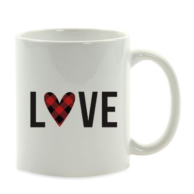 Buffalo Plaid Love ceramic mug Image 2