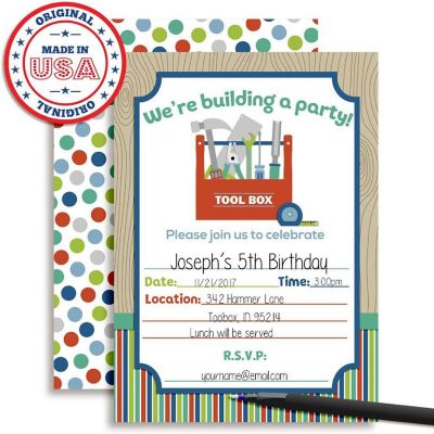 Building a Party Tool Box Invitations 40pc. by AmandaCreation Image 1