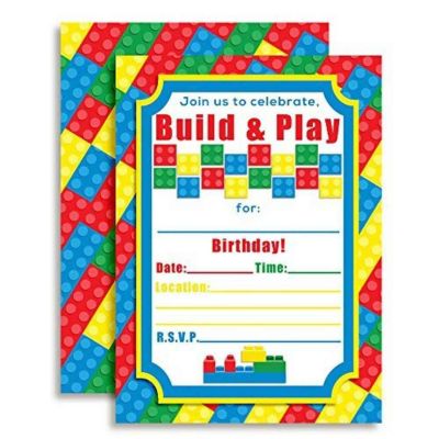 Building Blocks Invitations 40pc. by AmandaCreation Image 1