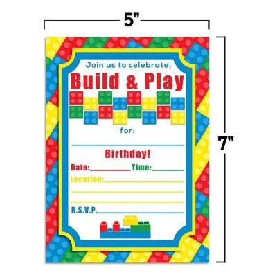 Building Blocks Invitations 40pc. by AmandaCreation Image 1