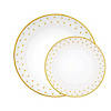 Bulk  100 Ct. Premium Gold Dot Plastic Plates Image 1