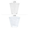 Bulk  100 Ct. Silver Glitter Plastic Shot Glass & Cup Kit Image 1