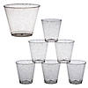 Bulk 100 Pc. Black Glitter Disposable Drinkware Kit Image 1