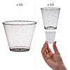 Bulk 100 Pc. Black Glitter Disposable Drinkware Kit Image 1