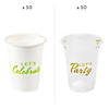 Bulk 100 Pc. Disposable Plastic Party Cup Assortment Image 1