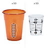Bulk 100 Pc. Football Party Disposable Plastic Drinkware Kit for 50 Guests Image 1