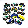 Bulk 100 Pc. Mardi Gras Feather Eye Mask Assortment Image 1