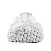 Bulk  100 Pc. Small Clear Cellophane Bags with White Bow Kit for 50 Image 1