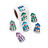 Bulk 100 Pc. Snowman Prism Sticker Roll Image 1