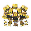 Bulk 105 Pc. Gold New Year&#8217;s Eve Party Accessories Kit for 50 Image 1