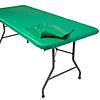 Bulk 12 Pc. 6 Ft. Green Fitted Rectangle Plastic Tablecloths Image 1