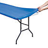 Bulk 12 Pc. 6 Ft. Royal Blue Fitted Rectangle Plastic Tablecloths Image 1