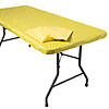 Bulk 12 Pc. 6 Ft. Yellow Fitted Rectangle Plastic Tablecloths Image 1