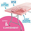 Bulk 12 Pc. 8 Ft. Red &amp; White Gingham Rectangle Fitted Disposable Plastic Tablecloths Image 3