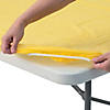 Bulk 12 Pc. 8 Ft. Yellow Fitted Plastic Tablecloths Image 1