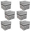 Bulk 12 Pc. Black &amp; White Design Card Boxes Image 1