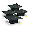 Bulk 12 Pc. Kids' Black Felt Elementary School Graduation Mortarboard Hats Image 3