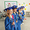 Bulk 12 Pc. Kids' Blue Felt Elementary School Graduation Mortarboard Hats Image 4