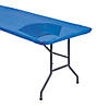 Bulk 12 Pc. Solid Blue Fitted Rectangle Disposable Plastic Tablecloths Image 1