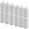 Bulk 12 Pc. White Pillar Candles Image 1