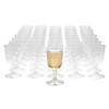 Bulk 120 Ct. Clear Two-Piece Plastic Wine Glasses Image 1
