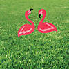 Bulk 13  1/2" x 20" Flamingo Flock Plastic Yard Signs Set - 10 Pc. Image 1