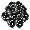 Bulk  144 Pc. Black with White Stars 11" Latex Balloons Image 1
