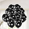 Bulk  144 Pc. Black with White Stars 11" Latex Balloons Image 2