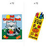 Bulk 144 Pc. Fall Coloring Books & Crayons Kit for 72 Image 1