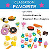 Bulk 144 Pc. Mini Favorite Food & Snack Multicolor Rubber Erasers Kit Image 2