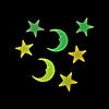 Bulk 144 Pc. Mini Glow-in-the-Dark Moons &amp; Stars Image 1