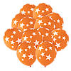 Bulk  144 Pc. Orange with White Stars 11" Latex Balloons Image 1