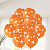 Bulk  144 Pc. Orange with White Stars 11" Latex Balloons Image 2