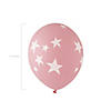 Bulk  144 Pc. Pink with White Stars 11" Latex Balloons Image 1