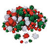 Bulk 150 Pc. Glitter Christmas Pom-Poms Image 1