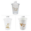 Bulk  150 Pc. Western Wedding Day Plastic Cup Assortment Image 1