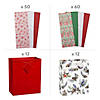 Bulk 160 Pc. Holiday Gift Bag Assortment Kit Image 1