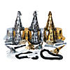 Bulk 175 Pc. Black, Silver & Gold New Year&#8217;s Eve Kit for 50 Image 1