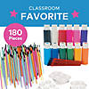 Bulk 180 Pc. Suncatcher Paint, Paintbrushes & Classroom Supply Kit Image 2