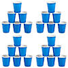 Bulk 200 Pc. Blue Party Cup BPA-Free Plastic Shot Glasses Image 1