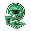 Bulk 200 Pc. Class of 2024 Graduation Party Green Disposable Tableware Kits for 50 Guests Image 1
