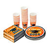 Bulk 200 Pc. Class of 2024 Graduation Party Orange Disposable Tableware Kits for 50 Guests Image 1