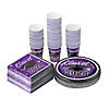Bulk 200 Pc. Class of 2024 Graduation Party Purple Disposable Tableware Kits for 50 Guests Image 1