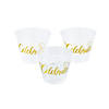 Bulk 200 Pc. Gold Celebrate Clear Plastic Cups Image 1