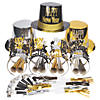 Bulk 200 Pc. New Year&#8217;s Eve Party Gold, Silver & Black Accessories Kit for 100 Image 1