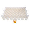 Bulk 200 Pc. Small Clear Plastic Cups with Gold Glitter Image 1