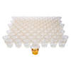 Bulk 200 Pc. Small Clear Plastic Cups with Gold Glitter Image 1