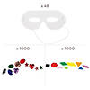 Bulk 2048 Pc. Purim Mask Craft Kit for 48 Guests Image 1