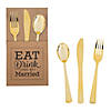 Bulk  218 Pc. Gold Cutlery Sets & Holders Image 1
